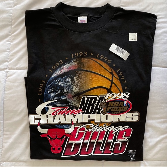 Chicago Bulls NBA 🏀 Champions T-shirt size XL / NWT 1998 - Picture 2 of 6